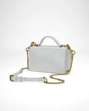 Loyal West Valencia Ostrich Leather Bag in White