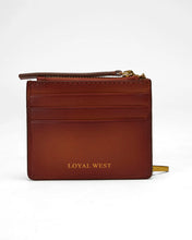 Loyal West Sophia Credit Card Holder In Hand Tooled Leather in Turquoise
