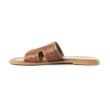 Carmina Tooled Leather Sandals Brown