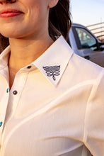 The Kami Bootstitch Embroidered Button Blouse in White