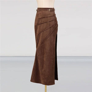 High Stakes Suede-ish Maxi Skirt