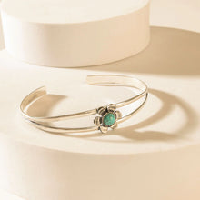 Turquoise Bloom Simple Cuff Bracelet