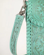 Loyal West Leather Daisy Mini Bag in Turquoise