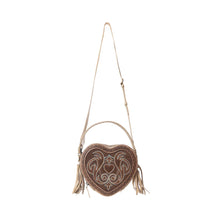 Rodeo Romance Tooled-Leather Heart-Shaped Bag