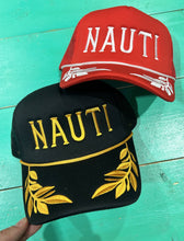 Nauti Trucker Hat in Black and Gold Captain Hat