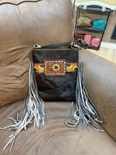 Sunflower Sally Cowhide Tooled Bag