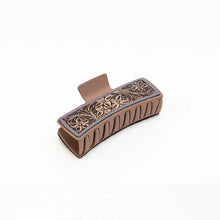Tooled Leather Accent Super Large Sandstone-Color Hair Claw Clip