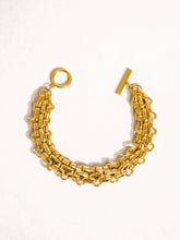 Donni 18K Yellow Gold Non-Tarnish Bold Weave Toggle Bracelet