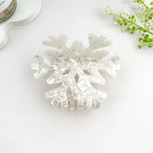 Christmas Snowflake Hair Clip in Glistening White