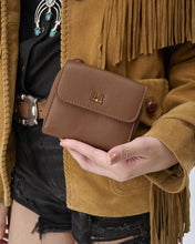 Loyal West Sophia Mini Wallet In Brown Leather Calfskin