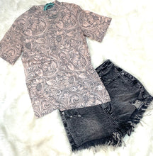 Black-Grey Denim Shorts