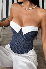 Ahoy Navy & White Corset Top