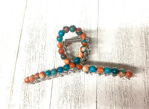 Embellished Stone Claw Clip