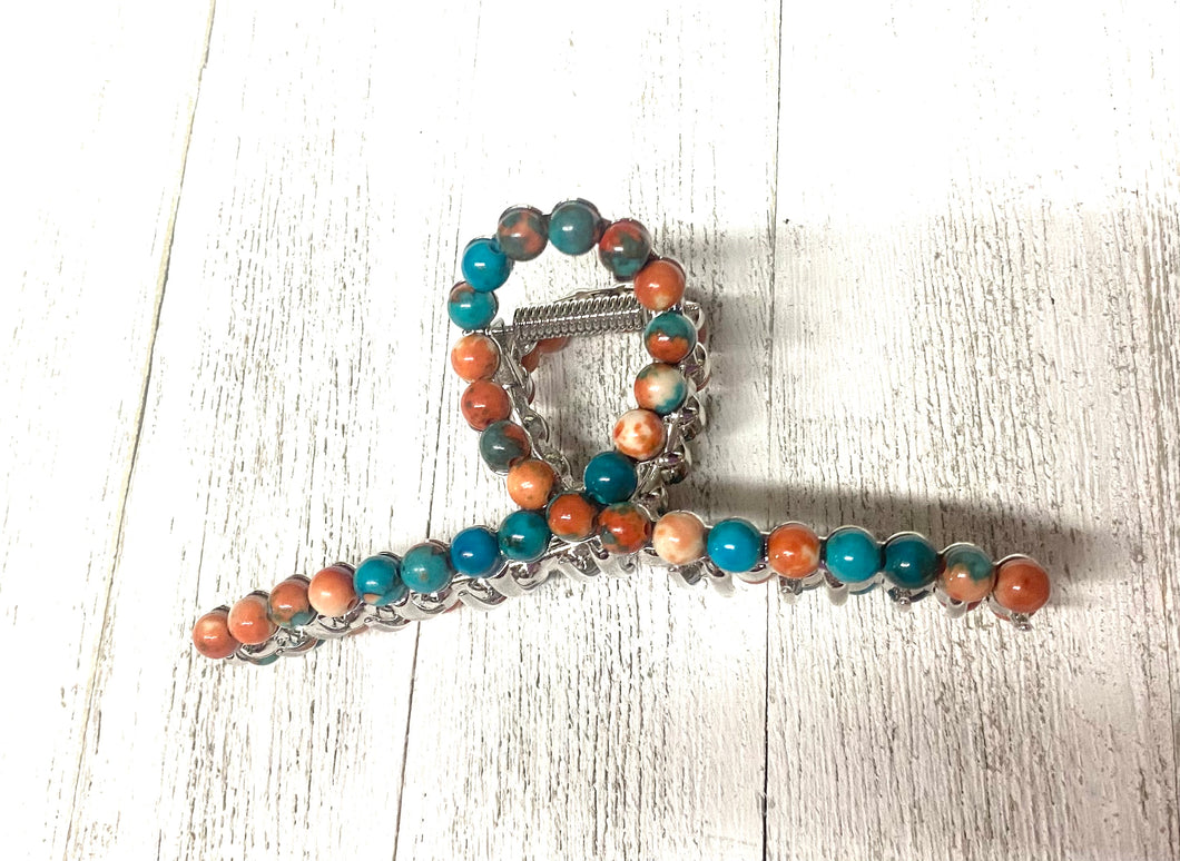 Embellished Stone Claw Clip
