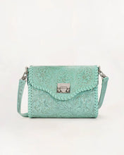 Loyal West Leather Daisy Mini Bag in Turquoise