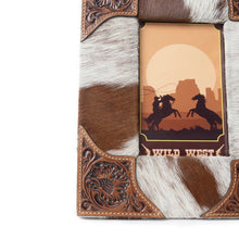 Tooled Leather & Cowhide Photo Frame