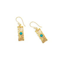 Shadow Gold & Turquoise Earrings