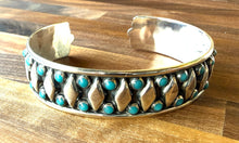 The Diamond Club Sterling Silver with Turquoise Accents Cuff Bracelet