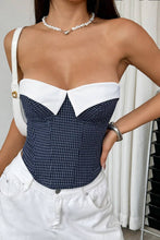 Ahoy Navy & White Corset Top
