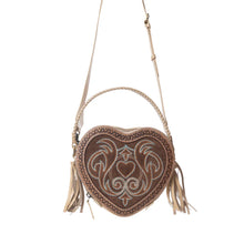 Rodeo Romance Tooled-Leather Heart-Shaped Bag