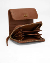 Loyal West Sophia Mini Wallet In Brown Leather Calfskin