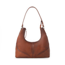Zidanna Winchester Loop Leather Shoulder Bag in Maple Glaze