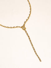 Cieline 18K Yellow Gold Non-Tarnish CZ Lariat Necklace