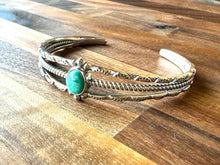 The Harper Sterling Silver with Turquoise Center Stone Cuff Bracelet