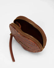 Embossed Leather Heart Coin Pouch