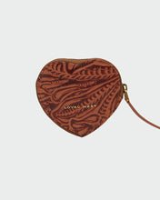 Embossed Leather Heart Coin Pouch