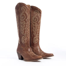 Nalejandra Leather Boots in Chocolate Brown