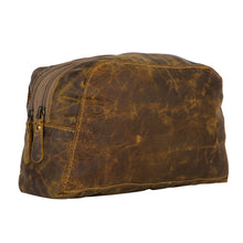 Makeover Dreams Vintage Worn Leather Makeup Bag