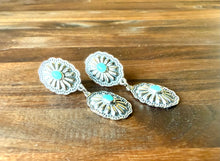 The Conchata Sterling Silver with Turquoise Stones Earrings