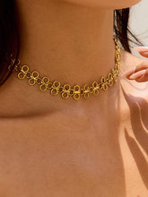 Ritza 18K Gold Non-Tarnish Patterned Choker in Yellow Gold