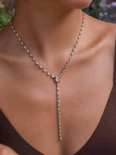 Cieline 18K Yellow Gold Non-Tarnish CZ Lariat Necklace