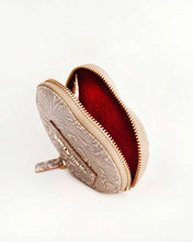 Embossed Leather Heart Coin Pouch
