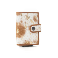 Dune Star Cowhide Card Wallet with Gold Accent