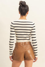 The Timeless Stripe Knit Top in Black & White