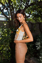 🌼 Embroidered Floral Mosaic Crochet Top 🌼 Mustard Combo