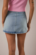Low Rise Denim Skirt Studded