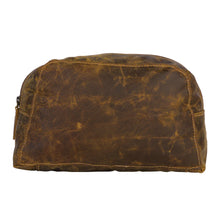 Makeover Dreams Vintage Worn Leather Makeup Bag