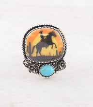 Sunset Cowboy Cameo Ring
