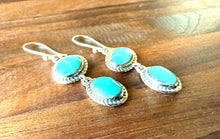 The Roper Sterling Silver with Turquoise Stones Earrings