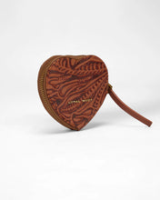 Embossed Leather Heart Coin Pouch