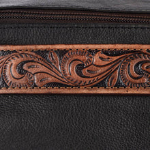 Genuine Leather Toiletry Bag in Worn Brown