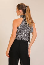Midnight Garden Scarf Neck Top