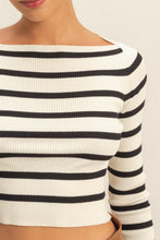 The Timeless Stripe Knit Top in Black & White