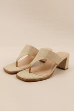Back To Basics Block Heels in Natural Raffia