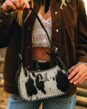 Loyal West The Dannia Black & White Cowhide Medium Purse