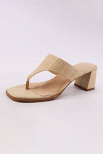 Back To Basics Block Heels in Natural Raffia
